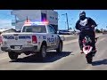 COOL & ANGRY COPS VS BIKERS | POLICE CHASE MOTORCYCLE